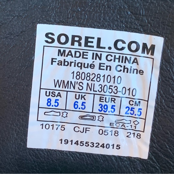 Sorel Margo Black Leather Lace-Up Ankle Boot - Picture 9 of 10